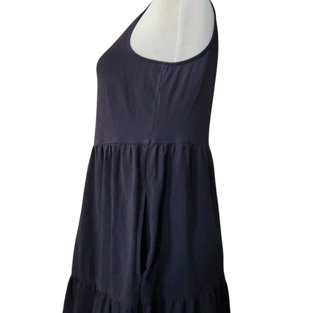 Frye Tiered Sleeveless Sundress Inseam Pockets Women's Size S Black - Picture 4 of 8